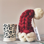 Super Thick Iceland Yarn Christmas Tree Hat Decoration | Embroidered Cap