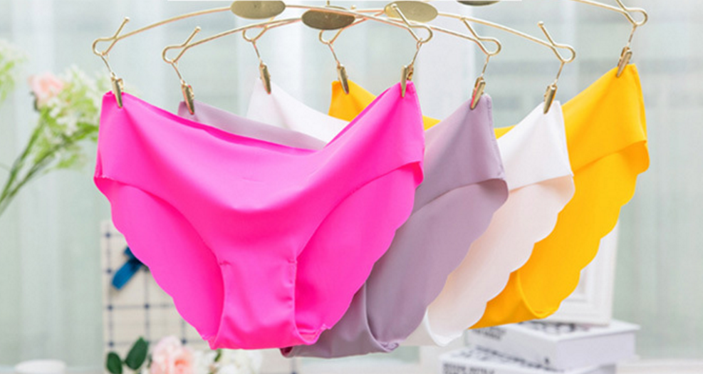Silk Feel Women's Mid-Low Waist Seamless Thongs