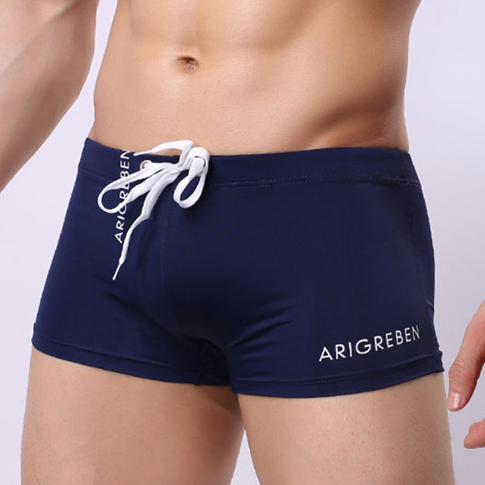 Men's Quick-Dry Drawstring Swim Trunks