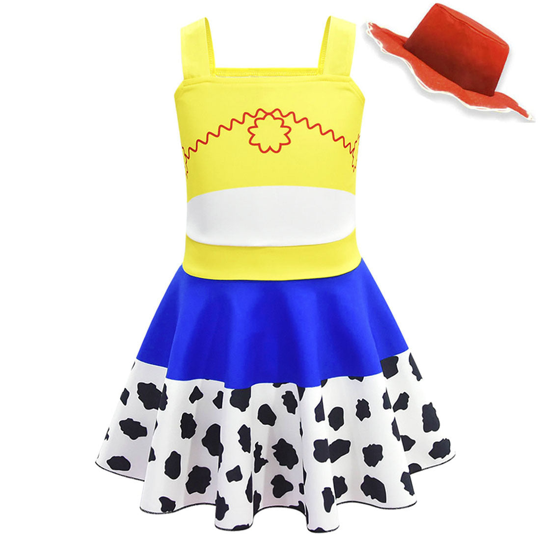 Children's Cartoon Print Camisole Dress