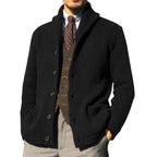 Men's Euro American Solid Long Sleeve Knitted Cardigan