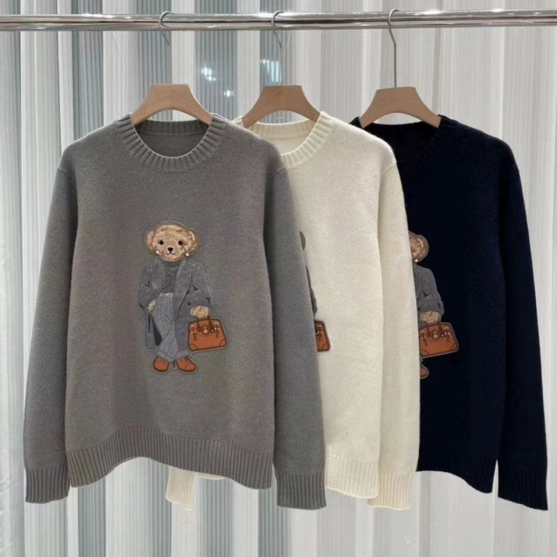 Spring Cashmere Ralph Lauren Bear Women's Knit Pullover | Streetwear