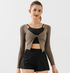V-neck Knot Eeucc Off Sports Jacket Baita Slimming