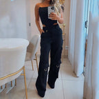 2023 Women's Autumn Fashion Halter Top & Loose Pants Set