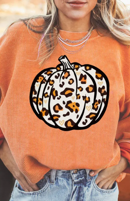 Halloween Pumpkin Head Sweater Women's Loose Round Neck Pullover | Streetwear