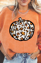Halloween Pumpkin Head Sweater Women's Loose Round Neck Pullover | Streetwear