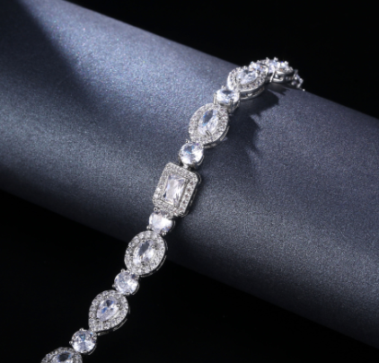 Multi-Shape Zircon Tennis Bracelet