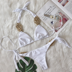 2021 New Solid Color Bikini - Handmade Women's Swimwear
