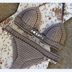 New Woven Bikini Set with Shells and Mermaid Design