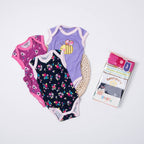 5-Piece Baby Sleeveless Bodysuit Set - Cotton Cartoon