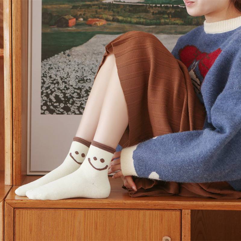 Thick Fleece-lined Women's Mid-calf Loose Socks