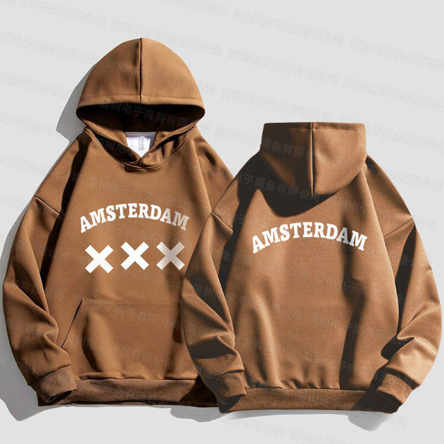 Amsterdam Unisex Hoodie - Black Oversized Sweatshirt | Streetwear
