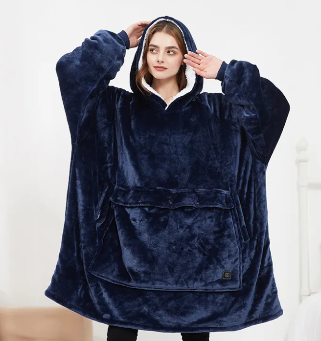 Heated Hooded Blanket Sweater