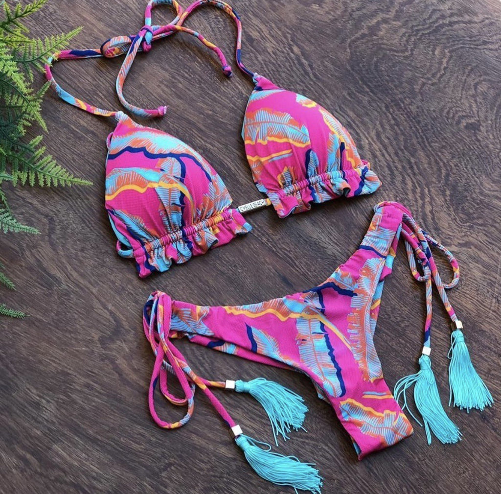 2022 Women's Printed Split Bikini Swimsuit (Brazil)
