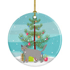 Chartreux Cat Christmas Ceramic Ornament