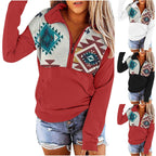 V-neck Zipper Plus Size Women's Fashion Sweater Jacket