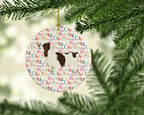 English Springer Spaniel Merry Christmas Ceramic Ornament