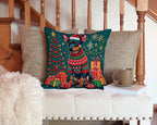 Miniature Pinscher Christmas Throw Pillow