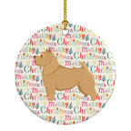Norwich Terrier Merry Christmas Ceramic Ornament