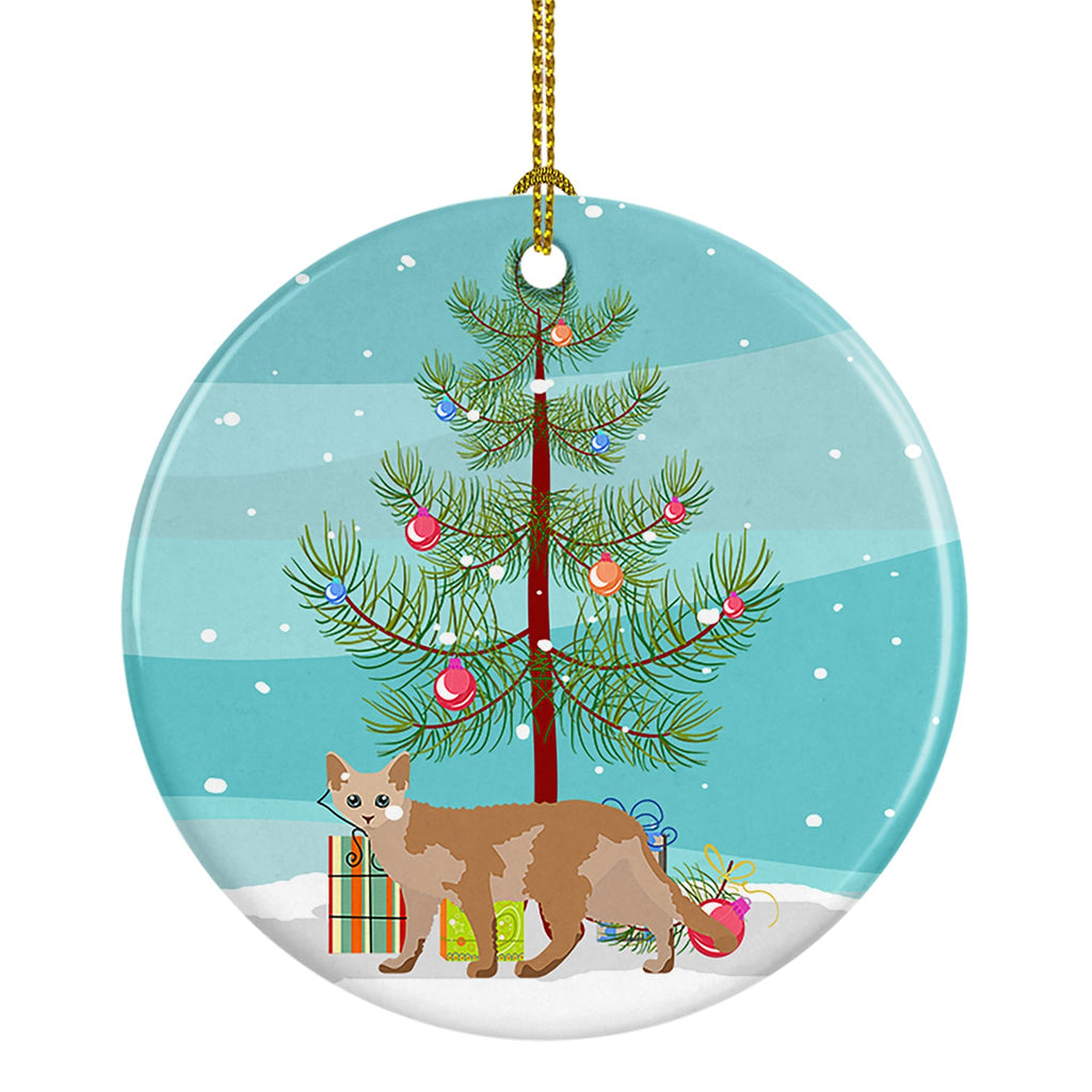 Devon Rex Cat Christmas Ceramic Ornament