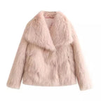 Winter Plush Lapel Coat