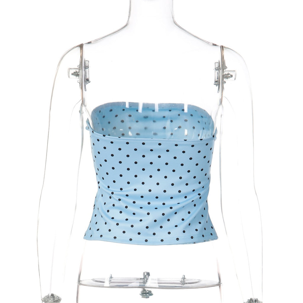 Polka Dot Slim-fit Women's Tank Top
