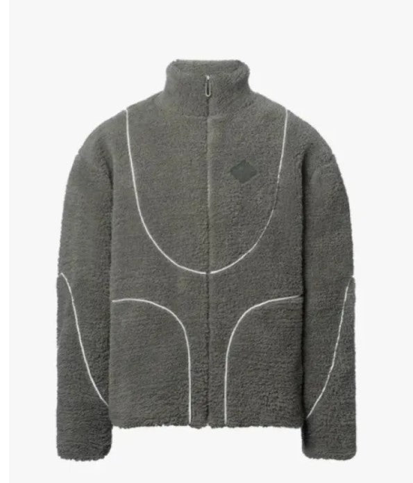 Lamb Wool Hooded Zipper Coat