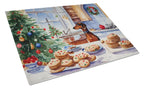 Dachshund Christmas Cookies Glass Cutting Board