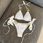 2023 Women's Bikini with Unique Fabric and Tie Design