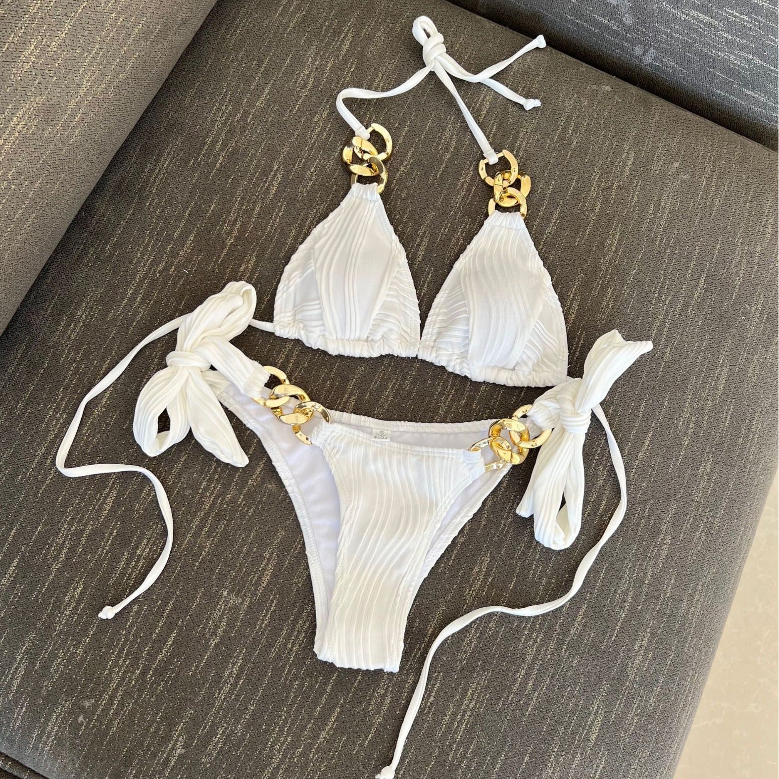 2023 Women's Bikini with Unique Fabric and Tie Design
