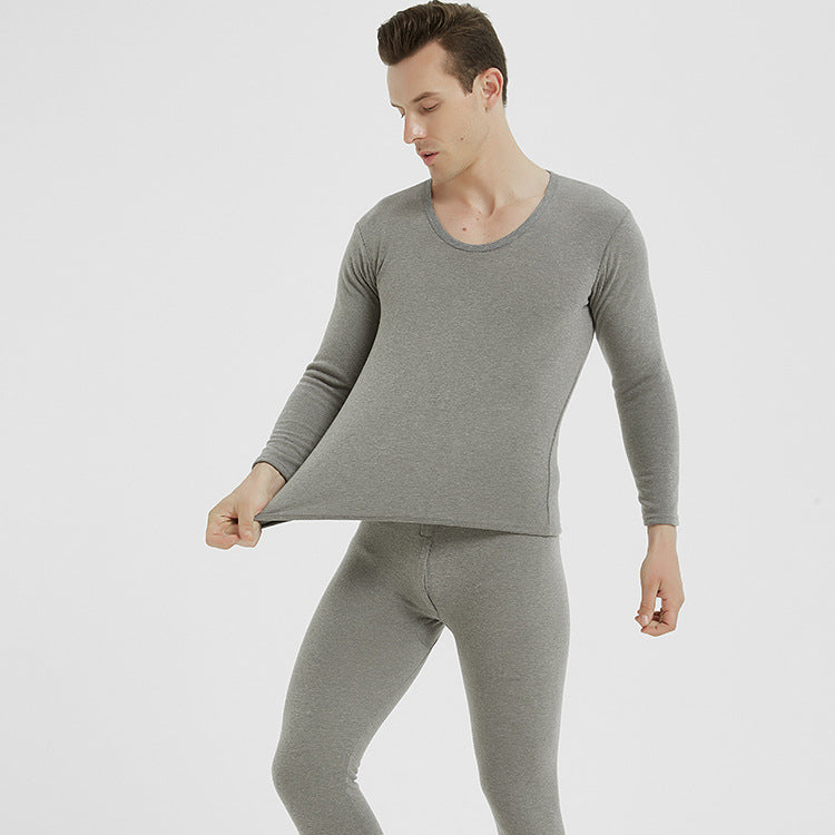Men's Plus Velvet Thick Thermal Underwear Set