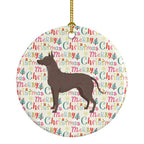 Mexican Hairless Dog Xolo Merry Christmas Ceramic Ornament