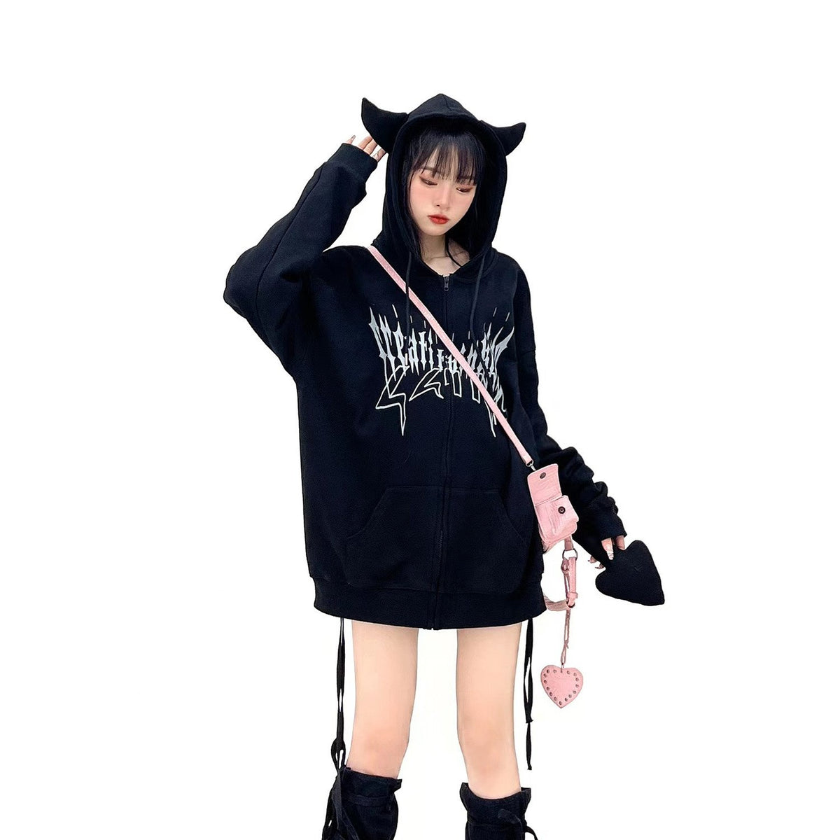 American Spice Girl Loose Fit Printed Sweater