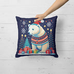 Polar Bear Christmas Throw Pillow