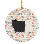 Welsh Black-Necked Goat Christmas Ceramic Ornament