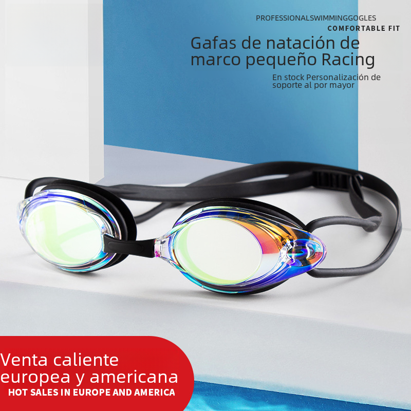 Silicone Anti-Fog Mirrored Swim Goggles