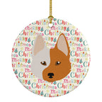Nordic Spitz Merry Christmas Ceramic Ornament