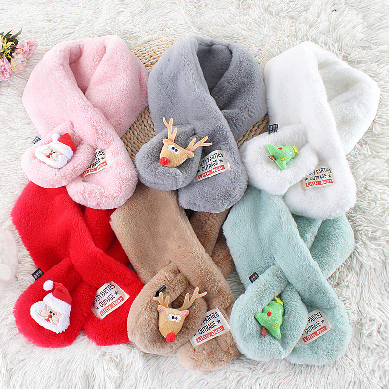 Winter Kids Scarf Christmas Gift Box and Warm Scarf