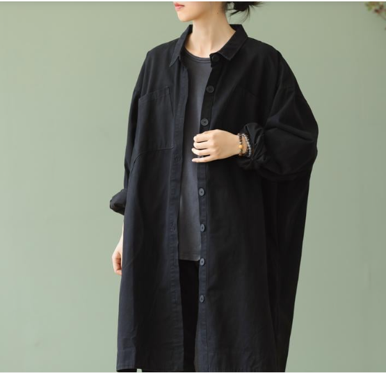 Loose Western Style Long Sleeve Coat Top