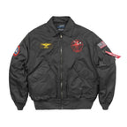 Men's Vintage Bomber Jacket with Embroidered Badge