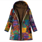 Vintage Women's Cotton and Hemp Hoodie Coat with Pockets | Streetwear