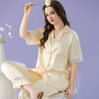 New Polka Dot Lace Trim Women's Sleepwear Set