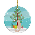 Scottish Fold Cat Christmas Ceramic Ornament