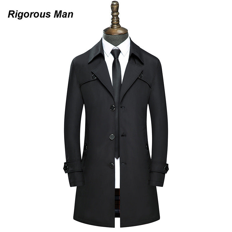 Slim Fit Men's Trench Coat - Korean Brand, Windbreaker