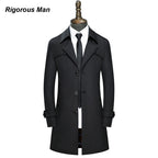 Slim Fit Men's Trench Coat - Korean Brand, Windbreaker