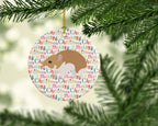 Turkish Hamster Christmas Ceramic Ornament
