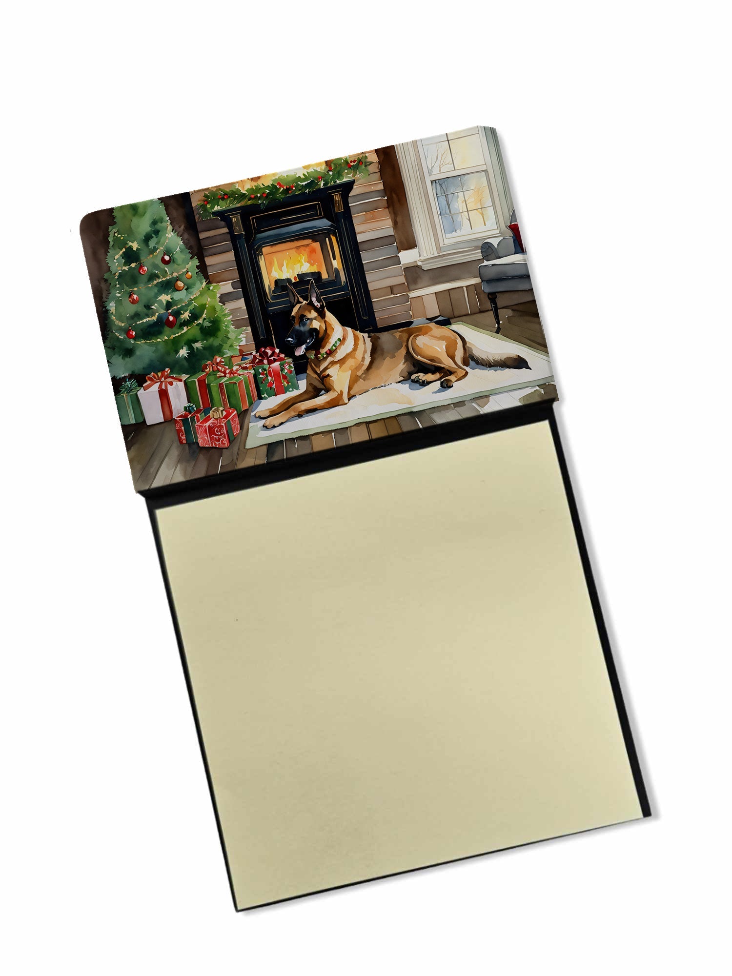 Belgian Malinois Cozy Christmas Sticky Note Holder