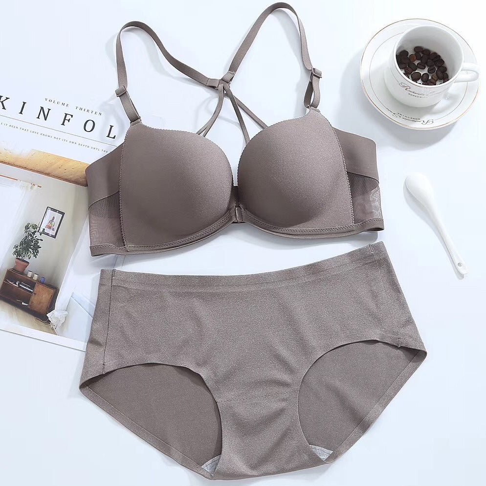 Lace Back Bralette with Cross Straps and Bow