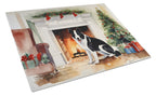 Karelian Bear Dog Cozy Christmas Glass Cutting Board
