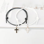 Cross Wax Rope Bracelet for Men and Women